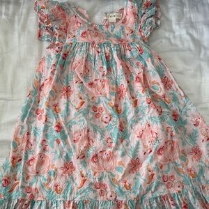 Roller Rabbit Pink and Teal Floral Dress